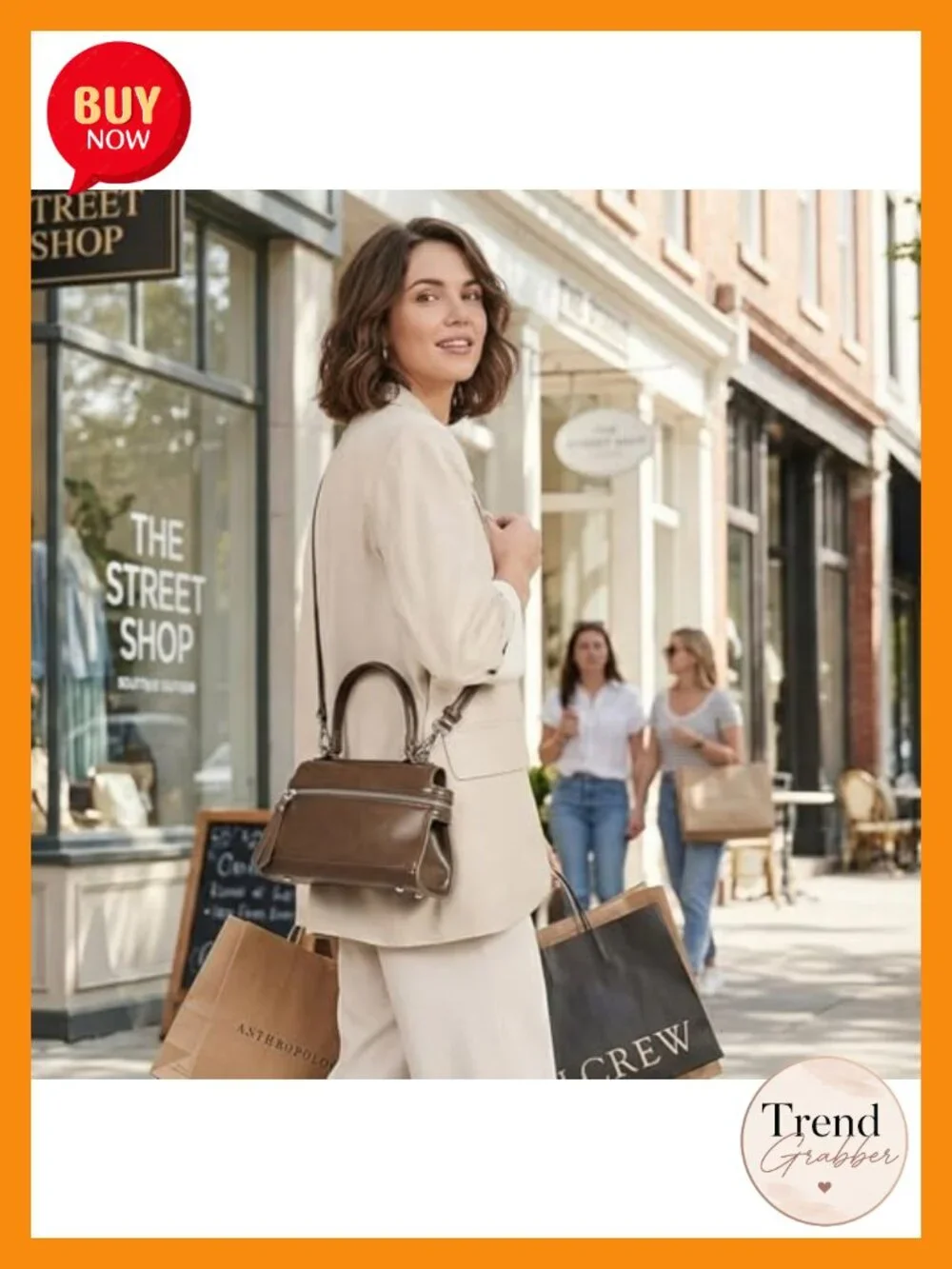 Structured Top Handle Satchel Vegan Leather Crossbody Bag Shoulder Purse